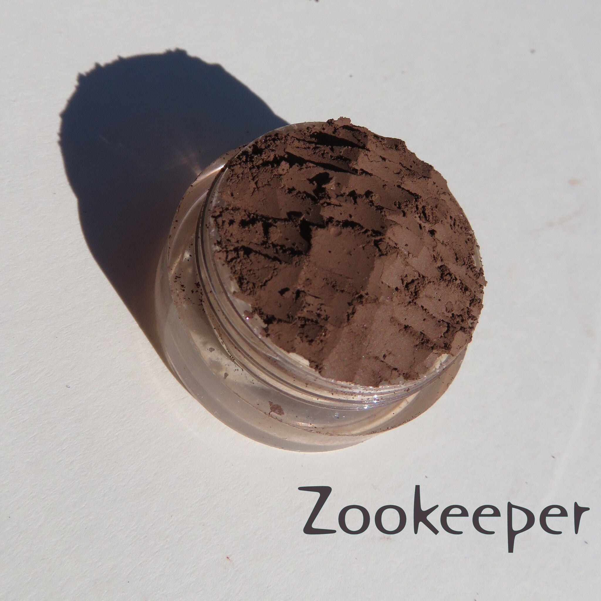 Additional view of Dark Matte Brown Mineral Eye Shadow by Zookeeper - Vegan Cruelty-Free Loose Pigm