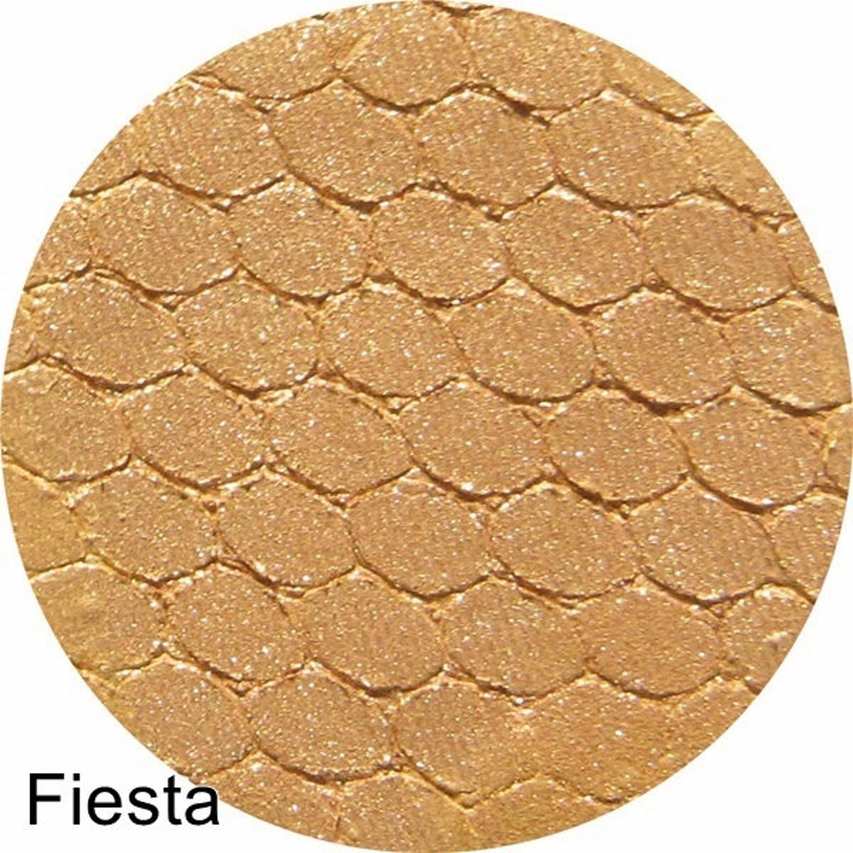 Silk FX Pressed Eye Shadow in Fiesta, a vibrant orange-peach shade with smooth satin finish in compact case