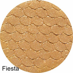 Silk FX Pressed Eye Shadow in Fiesta, a vibrant orange-peach shade with smooth satin finish in compact case