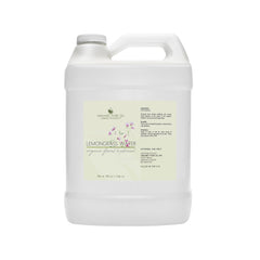 Lemongrass water toner in white plastic jug with handle, Organic Pure Oil label visible