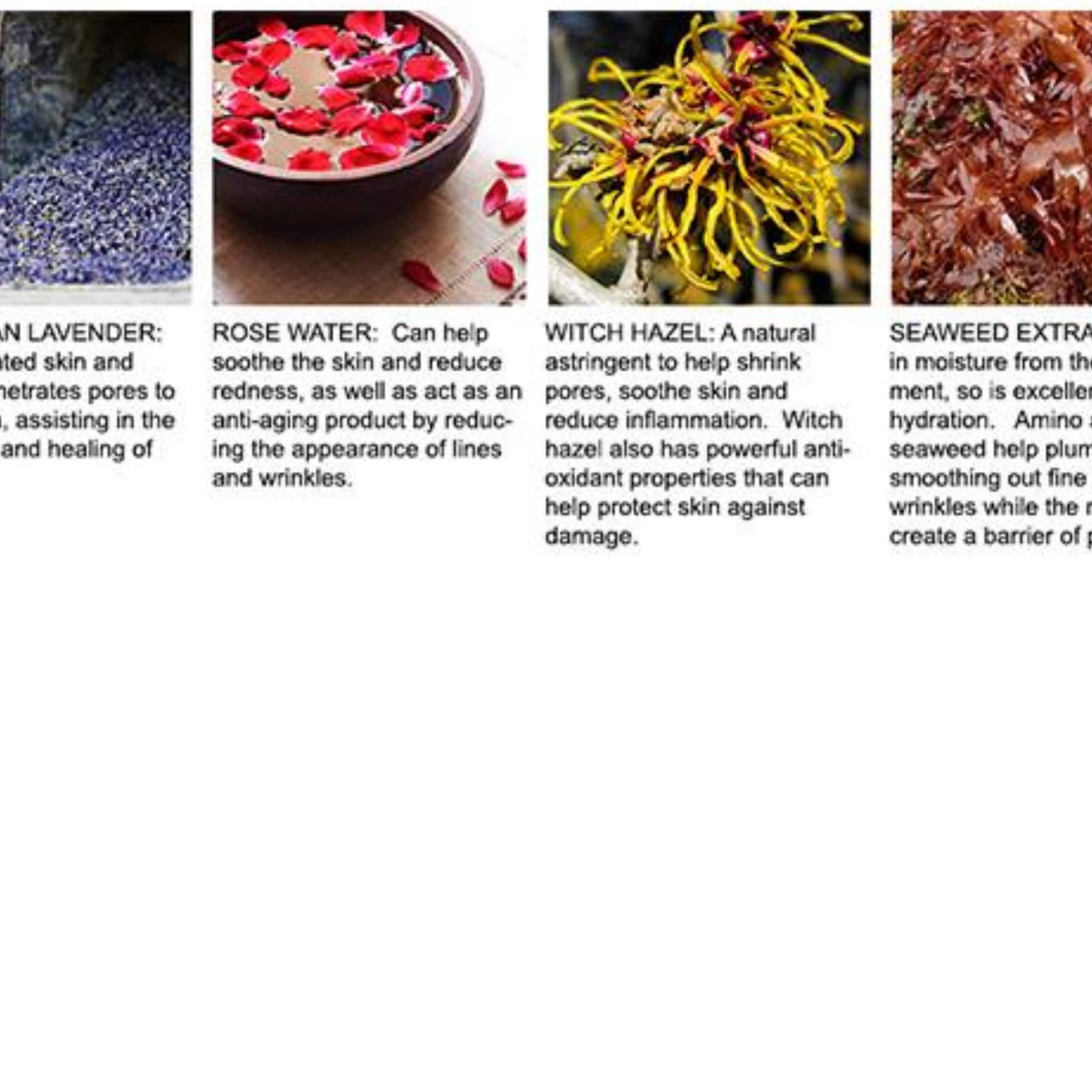 Lavender petals, purple and blue, in a pile, for skincare applications
