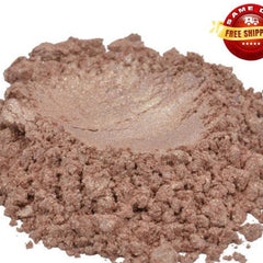 Artisan loose eye shadow powder in coral, beige, and rose pink mica shades with shimmer finish