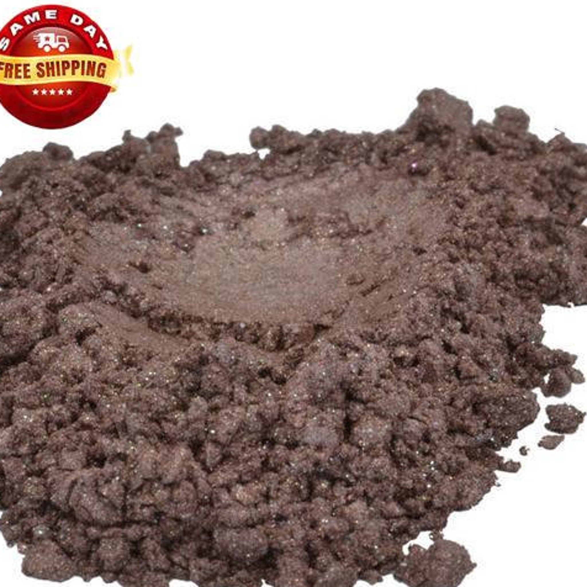 Athena Brown Sienna mica pigment powder in a 4 oz jar with rich metallic bronze shimmer and fine texture