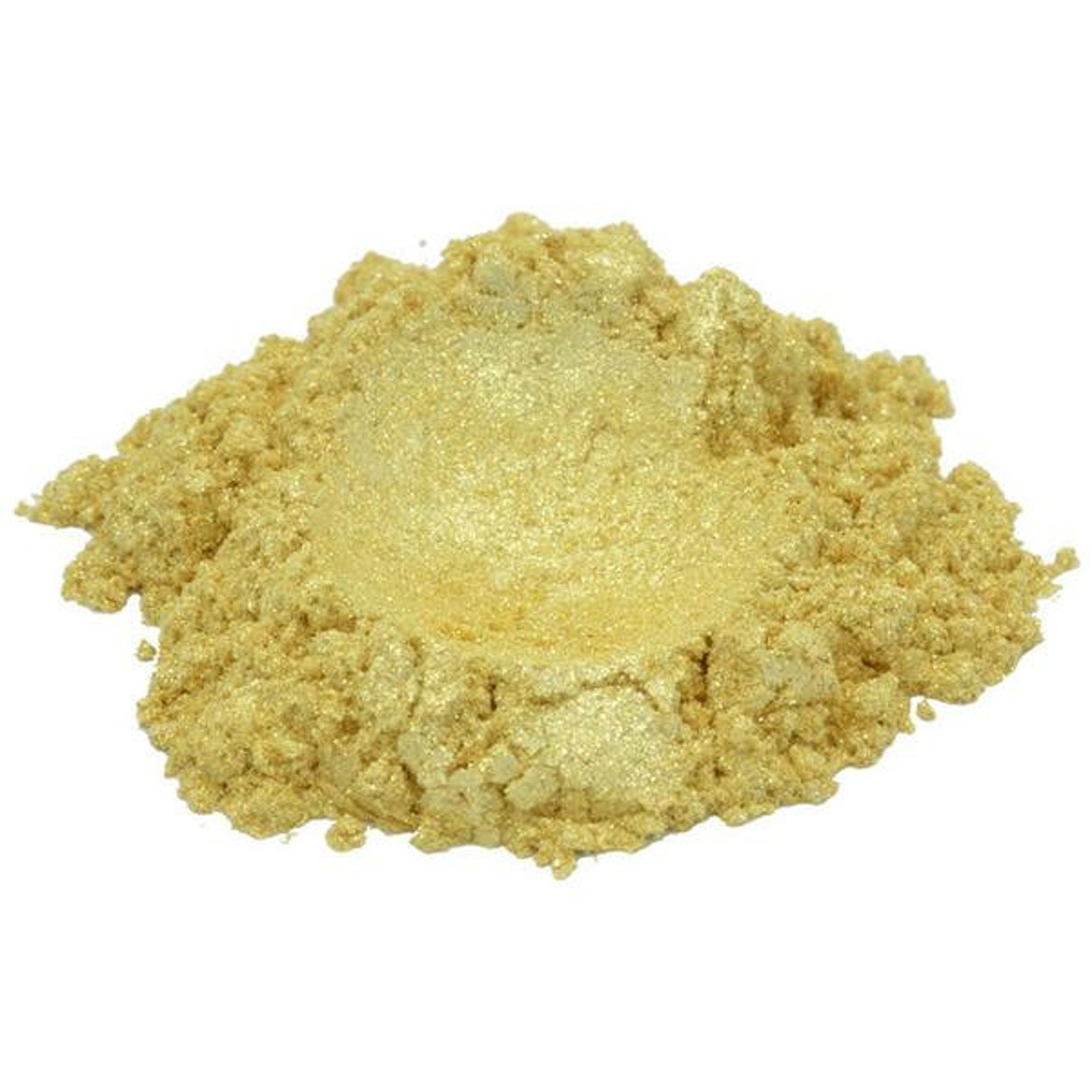 Packaging view of Gleaming Gold Yellow Mica Pigment Powder - 2 oz Cosmetic Grade