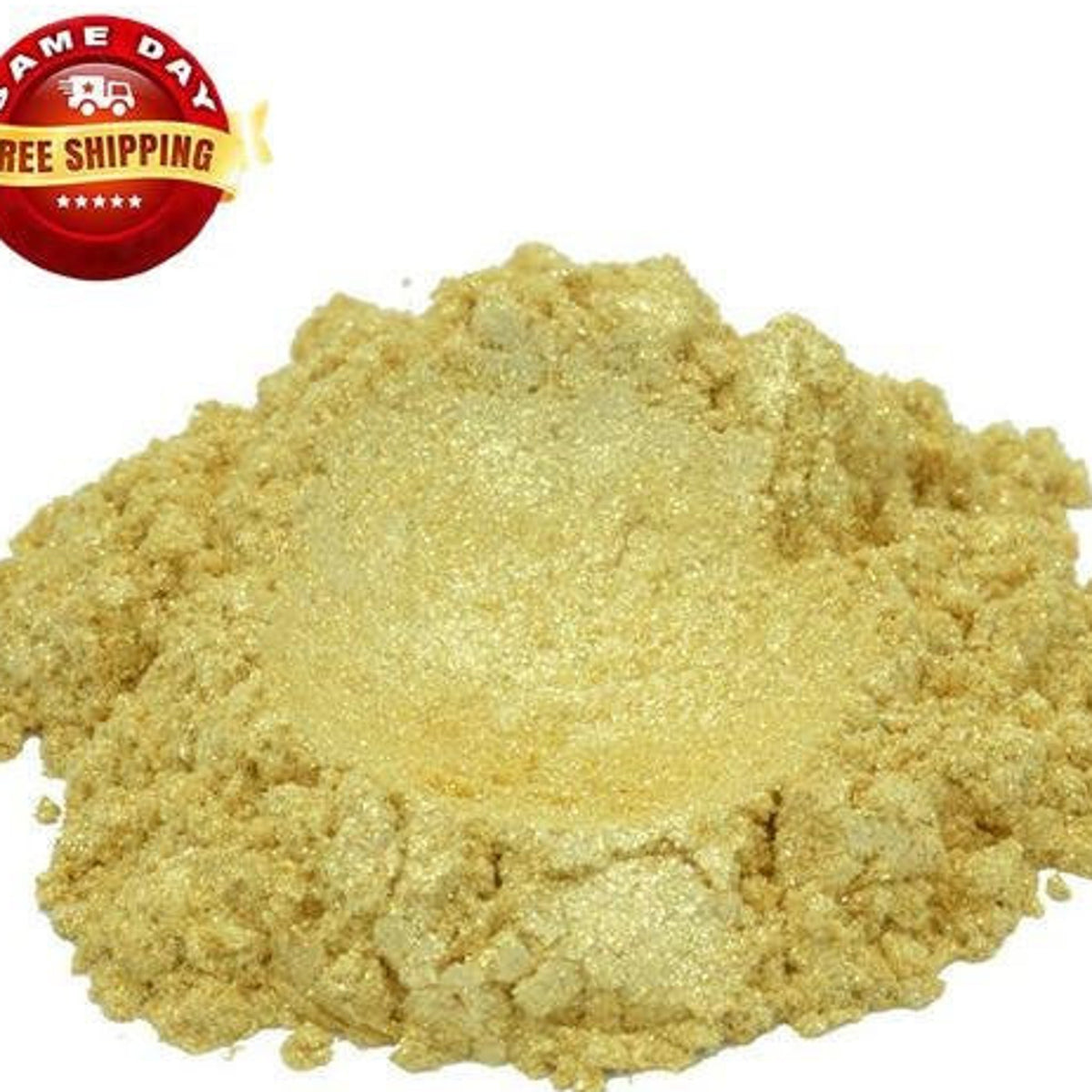 Main product view of Gleaming Gold Yellow Mica Pigment Powder - 2 oz Cosmetic Grade