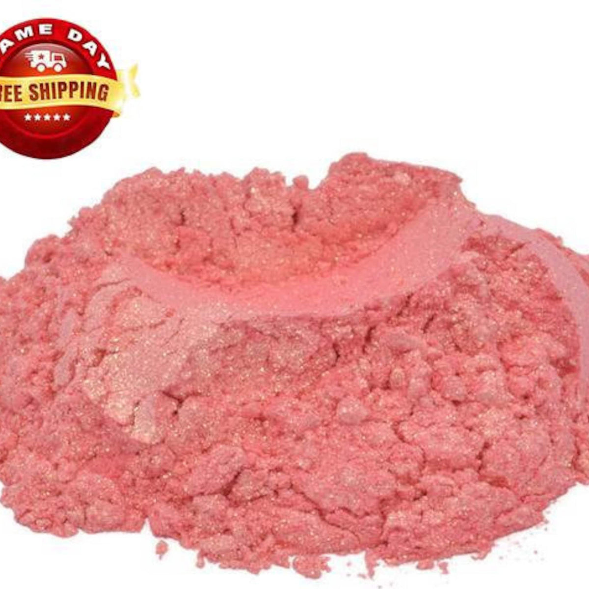 Main product view of MYMIX Luxury Coral Pink Mica Pigment Powder - 2 oz Cosmetic Grade Eye Shadow