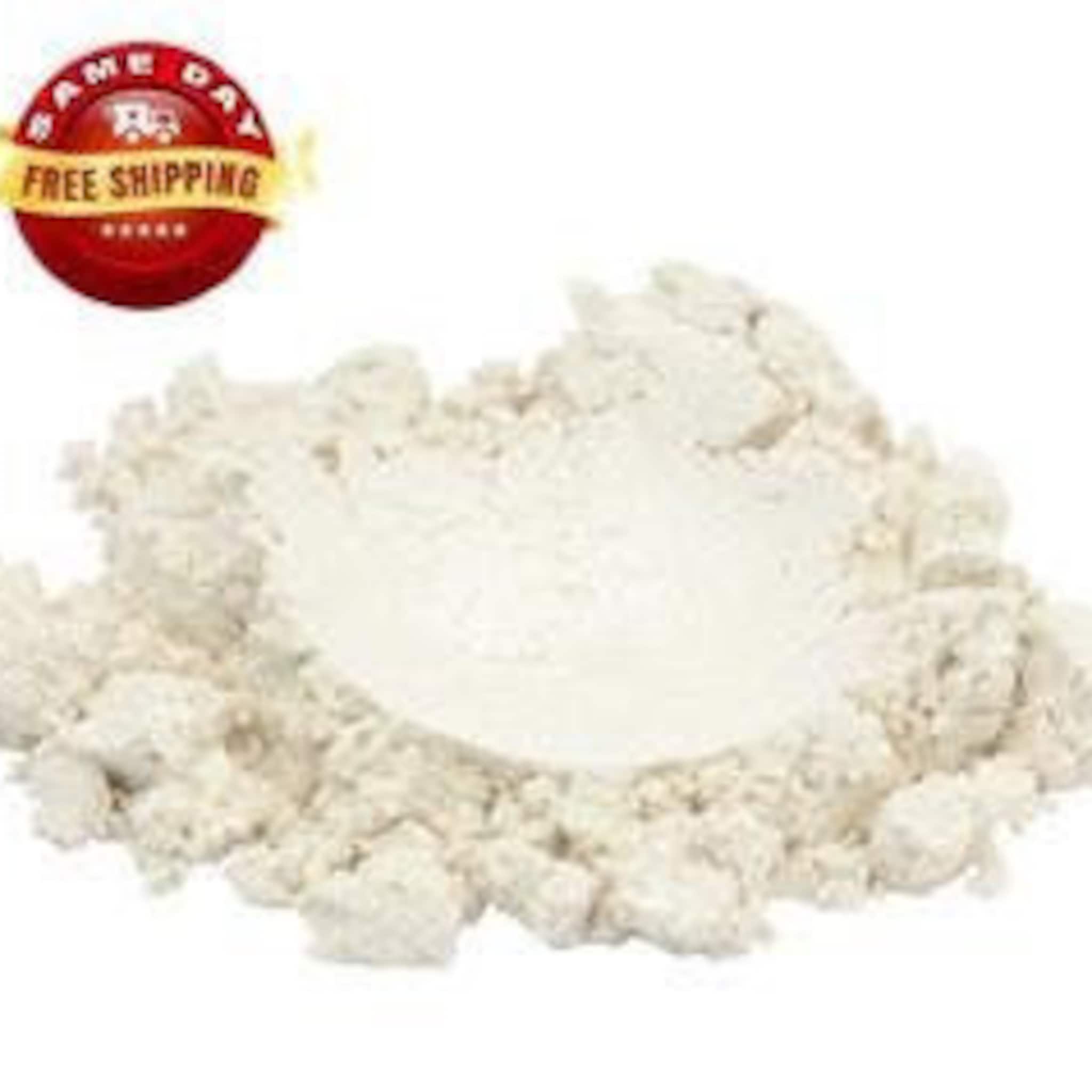 Cosmetic mica pigment powder, white, loose, Pearl Basics brand