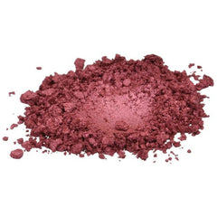 Eyeshadow powder in deep red color with a metallic shimmer texture