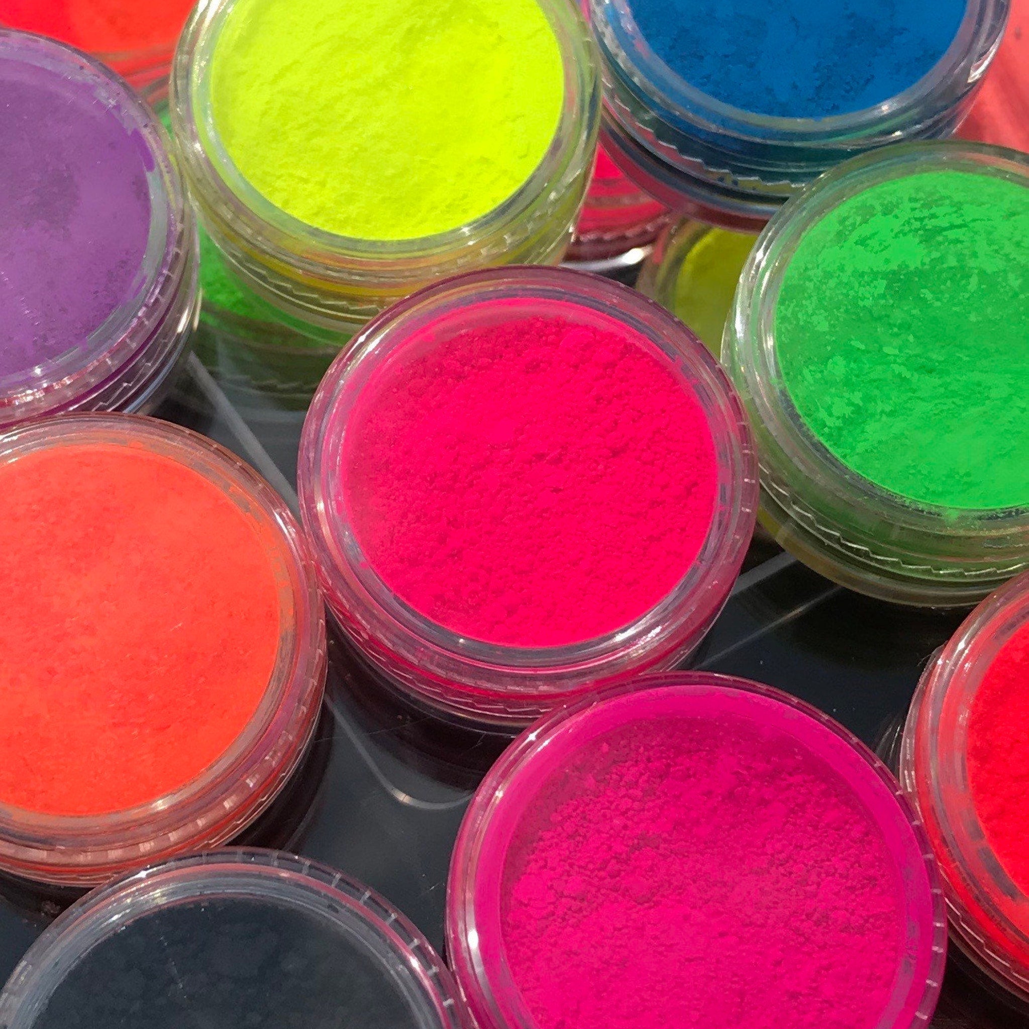 Vibrant neon matte eyeshadow palette with bonus mica pigment for face and body application