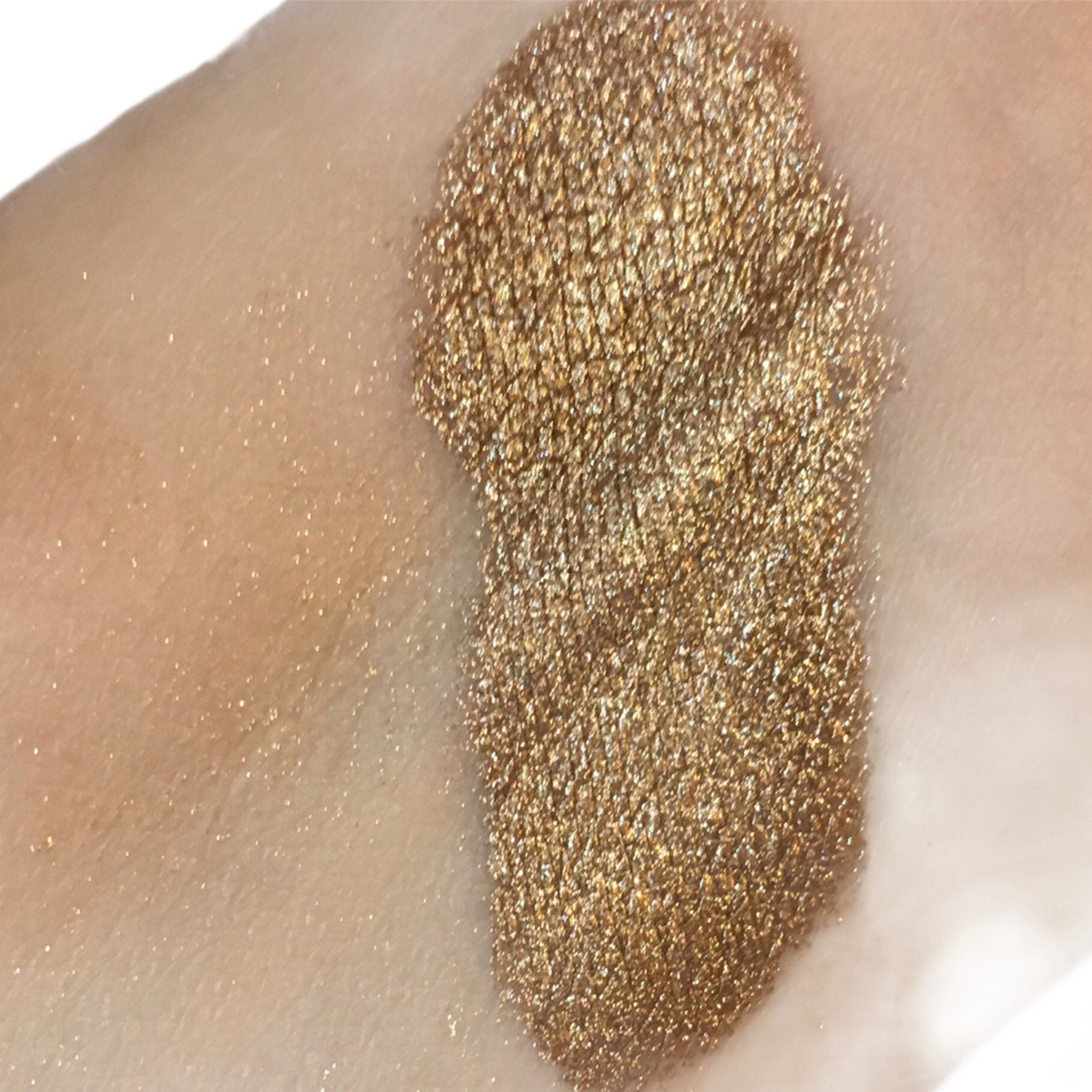 Alternative angle of Gingersnap Shimmer Eyeshadow - Taupe Brown Mineral Makeup with Luster Smokey Eye