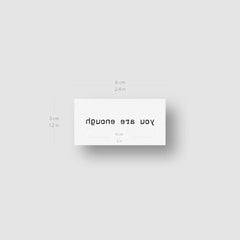 Detailed close-up of Skin-Loving Temporary Tattoo Set You Are Enough 3-Pack
