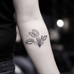 Main product view of Skin-Safe Venus Fly Trap Temporary Tattoo Set 2 Stickers
