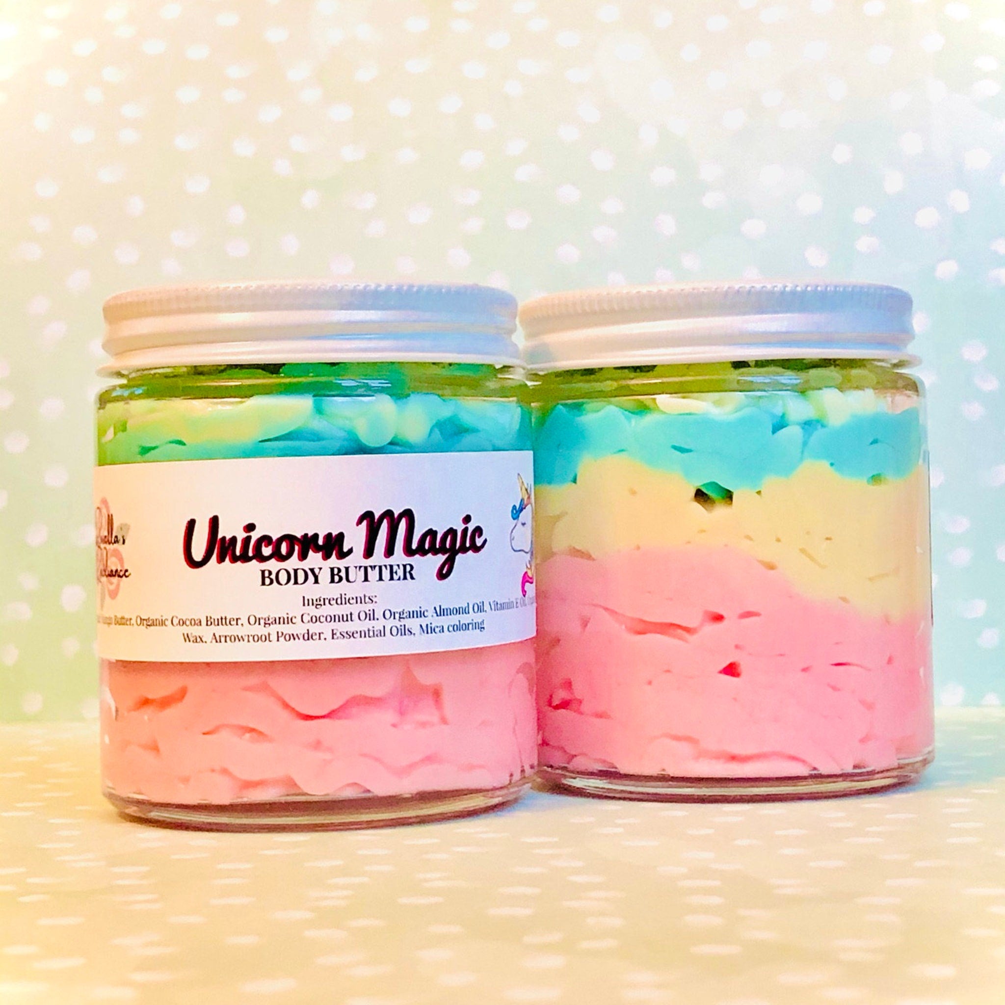 Close-up of pearlescent vegan lotion with iridescent sheen in minimalist white tube, texture smooth and creamy