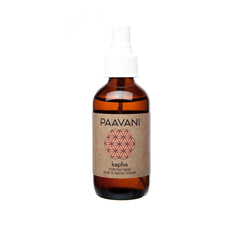 Toner bottle with brown glass, white spray top, and PAAVANI label for oily skin