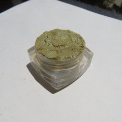 Alternative angle of Shimmer Green  Gold Vegan Mineral Eyeshadow - Cruelty-Free Loose Pigment