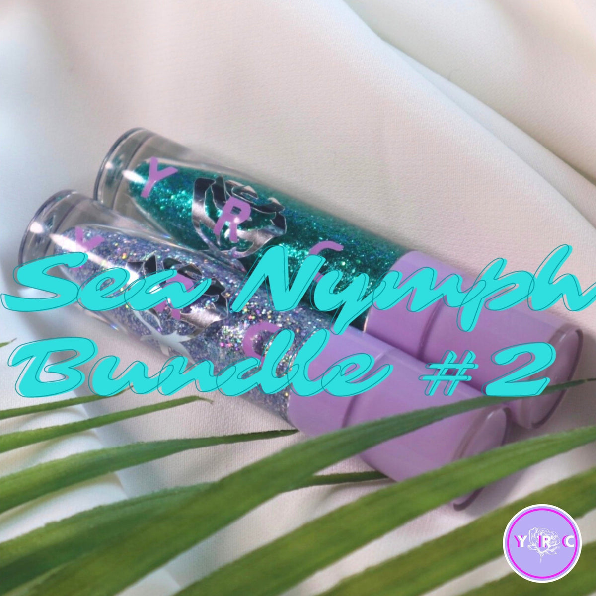Sea Nymph Eye Shadow Bundle 2 featuring four shimmering shades in teal, silver, navy, and pearl