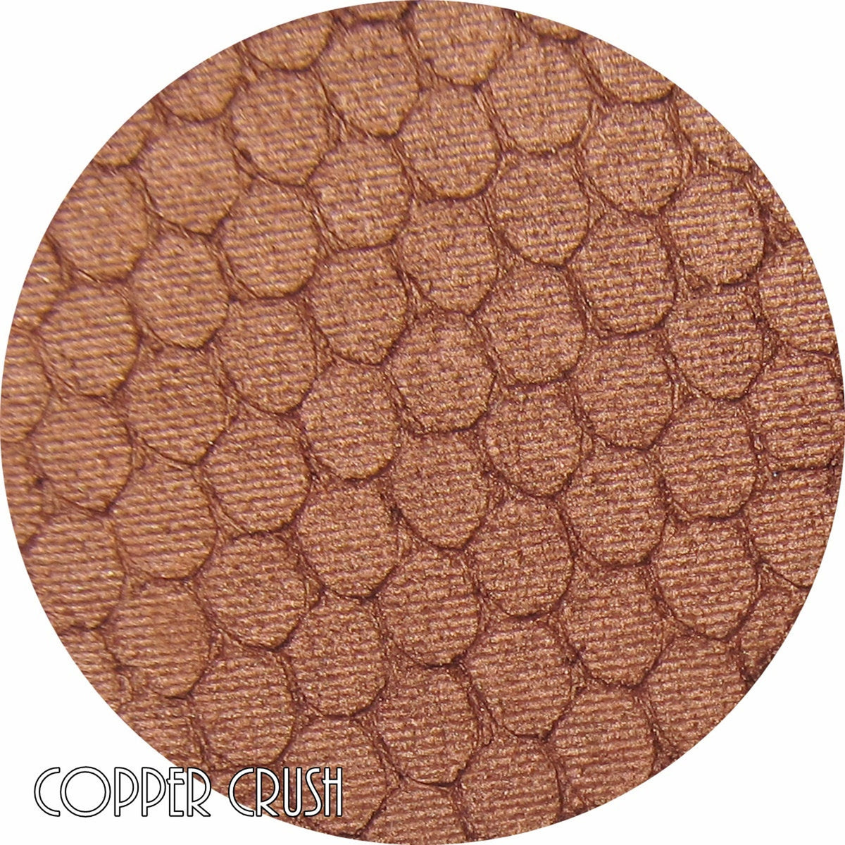Copper Rose & Crush pressed mineral eyeshadow in a compact with dual shimmering shades of warm copper and soft pink