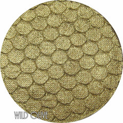 Pressed mineral eyeshadow in vibrant wild olive green shade with smooth matte finish