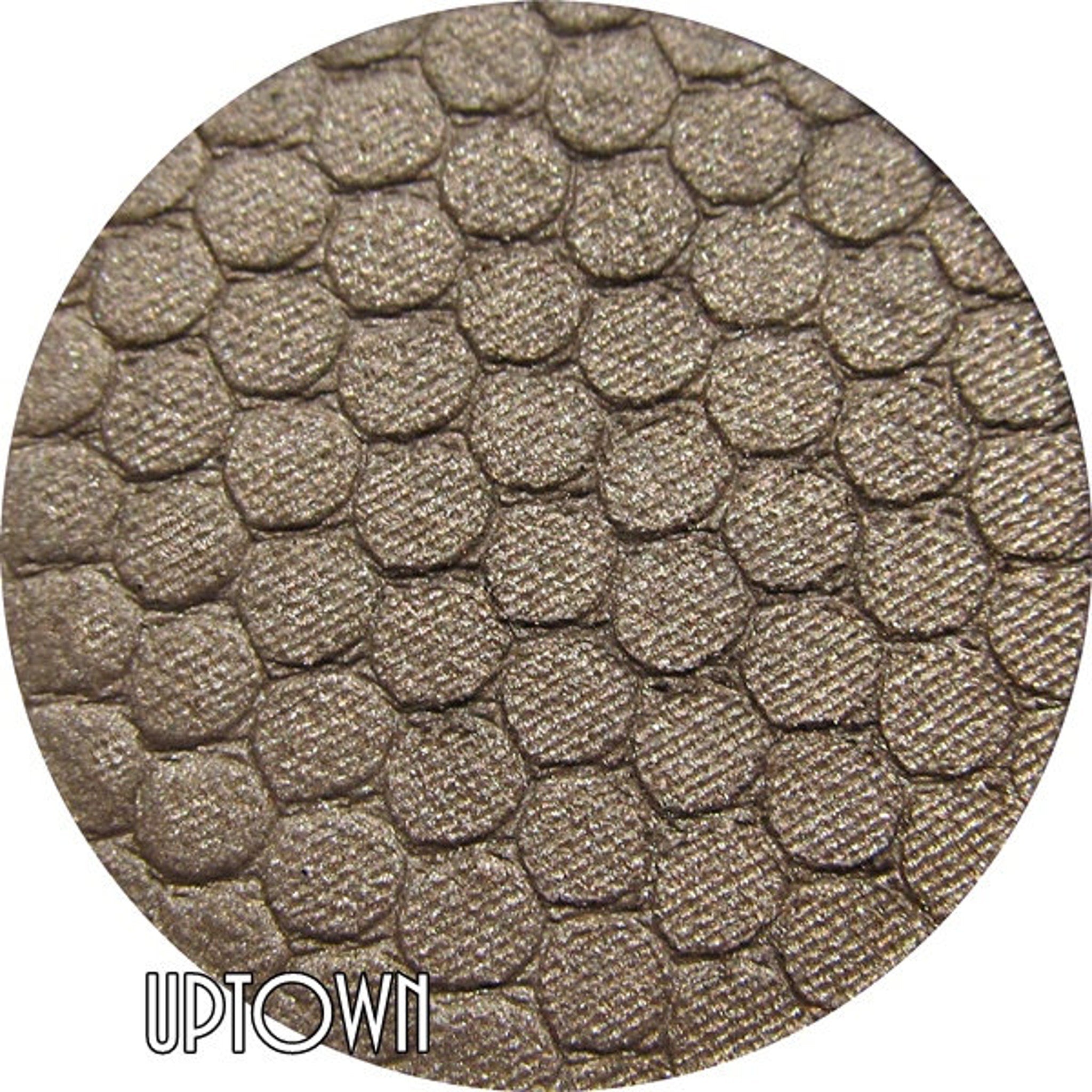 Uptown Brown pressed mineral eyeshadow in matte cocoa brown with sleek black compact
