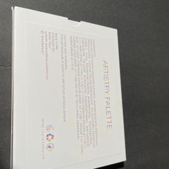 Side view of Walter Tucci Artistry Eyeshadow Palette showcasing shimmering bronze and plum shades in sleek black compact