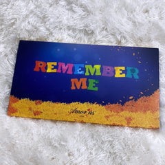 Side view of Remember Me palette showing six matte and shimmer eye shadow shades in warm neutrals and mauves