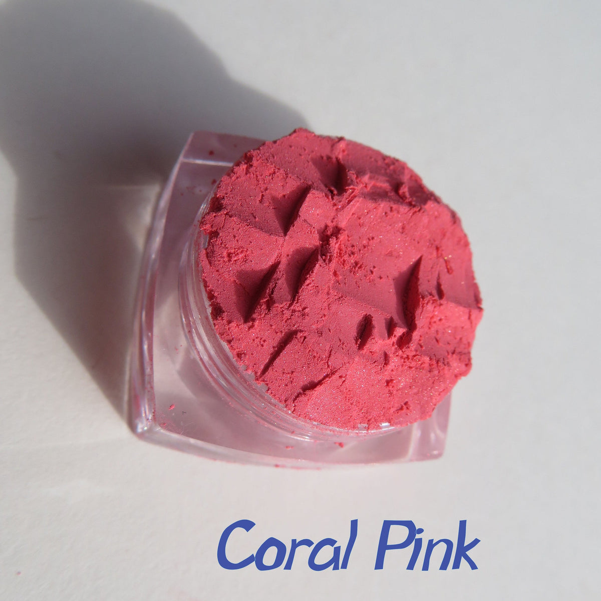 Main product view of Matte Coral Pink Mineral Eyeshadow - Vegan Talc-Free Loose Pigment