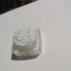 Alternative angle of Matte Pale Green Loose Mineral Eyeshadow - Vegan Cruelty-Free  Eco-Friendly