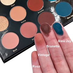 Side view of Day & Night Eyeshadow Palette showing slim compact case with dual-color gradient shadows