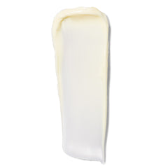 Cream swatch with light yellow and white color, smooth texture, and a vertical shape