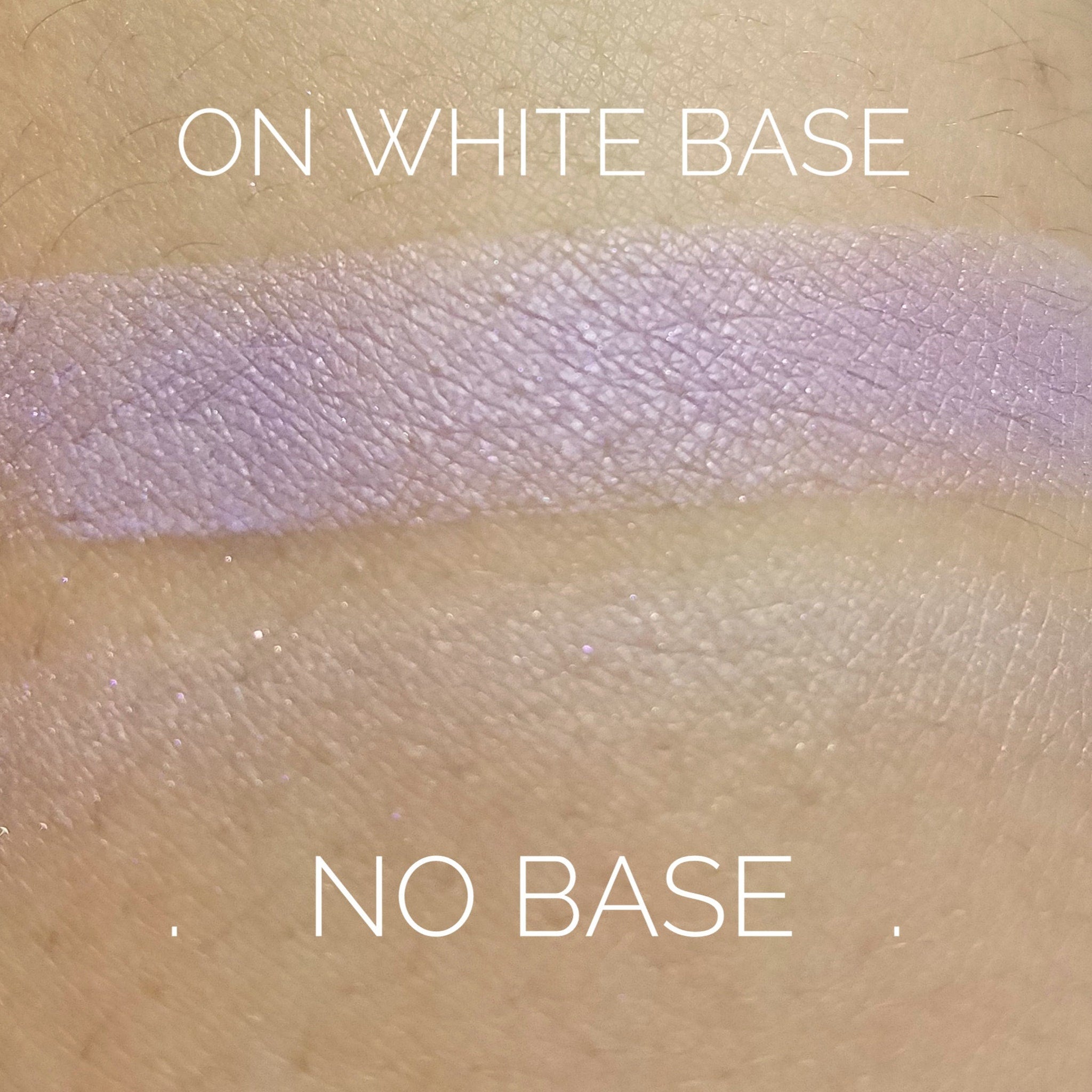 Close-up of Morning Mist Eye Shadow pan showing soft matte lavender powder with smooth, even texture