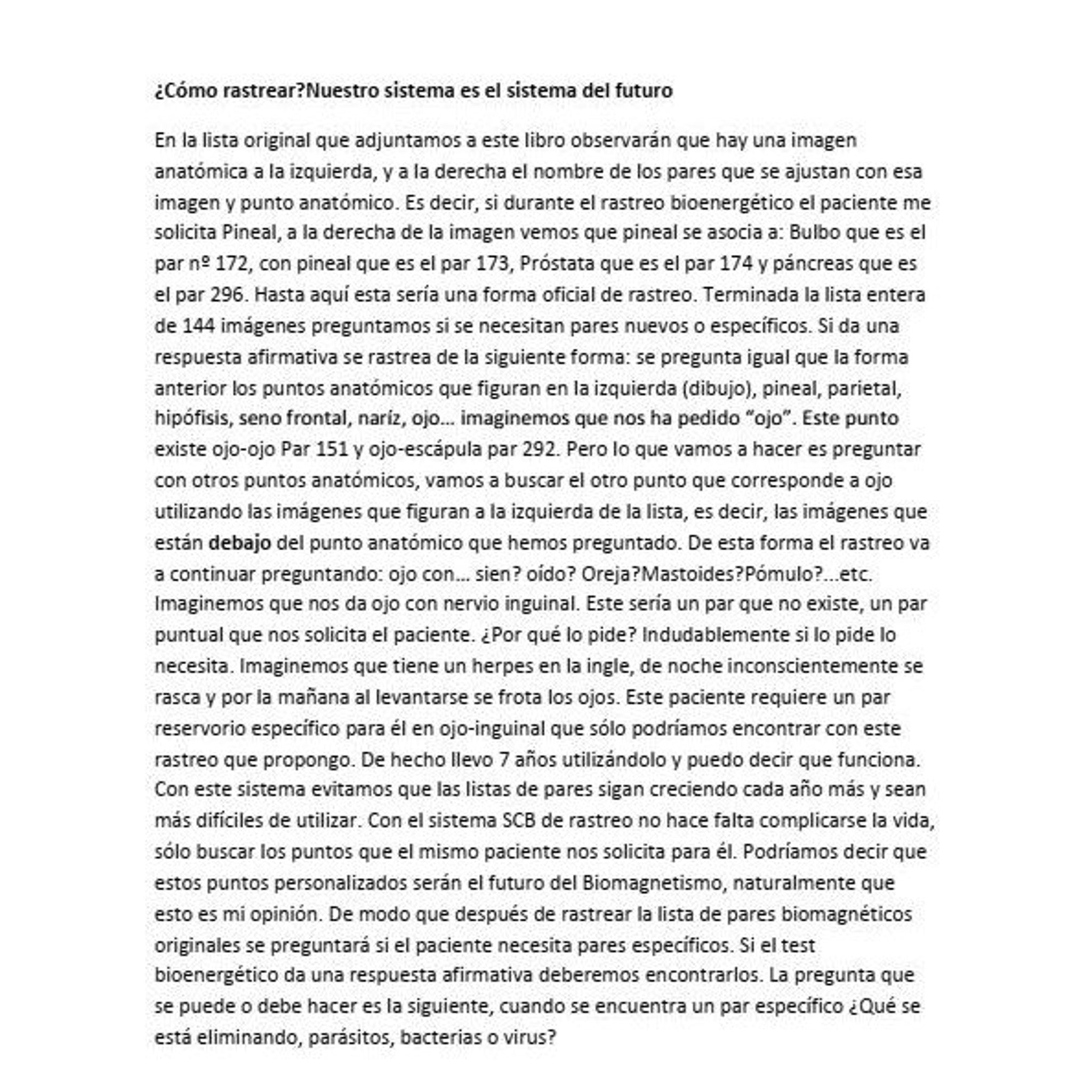 Text document page with black text on white background, Spanish language, medical information.