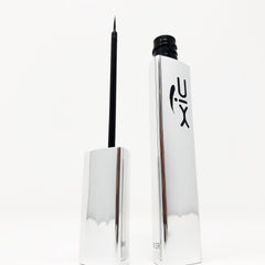 Eyeliner liquid with black applicator and silver metallic bottle, NYX logo visible