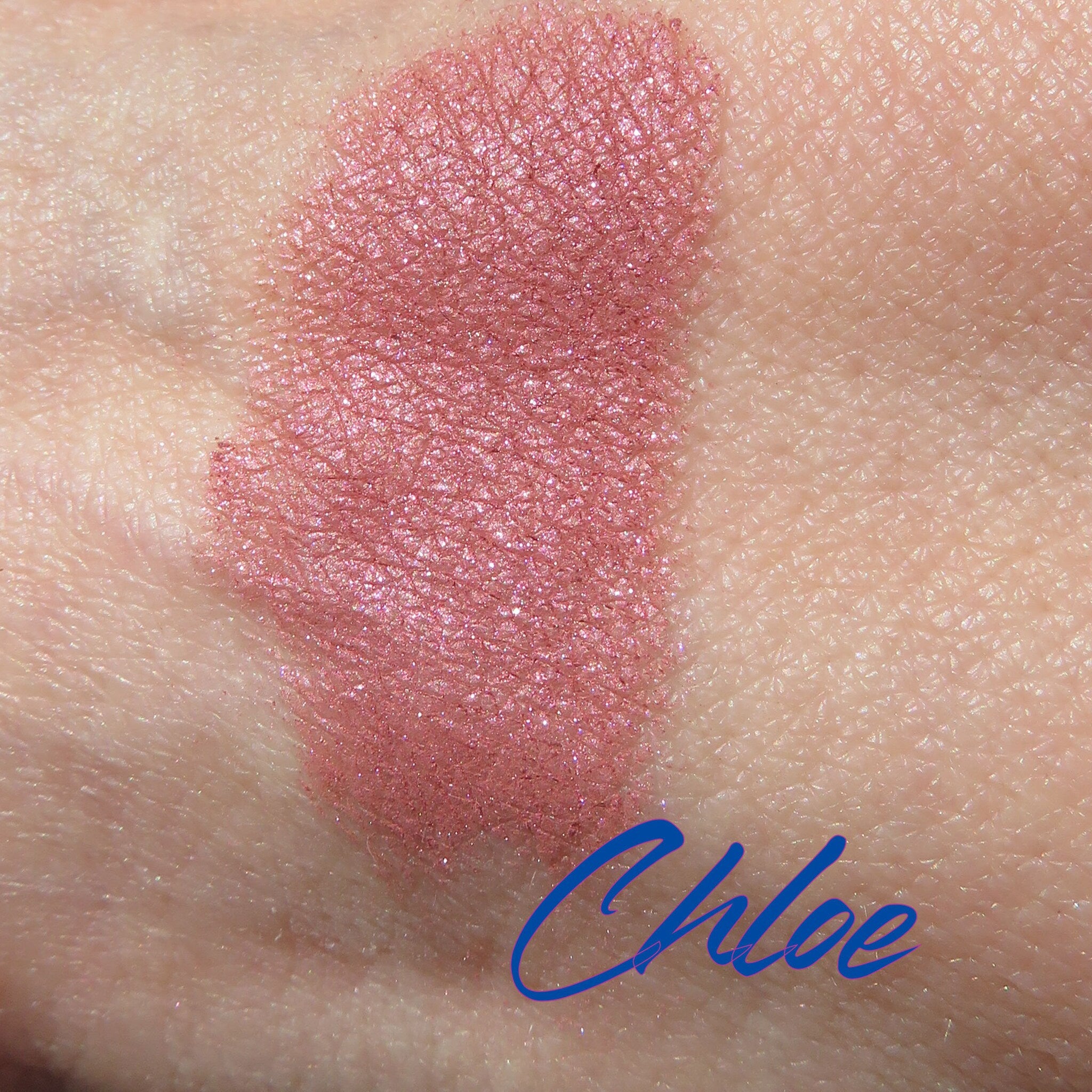 Additional view of CHLOE Vegan Mineral Eyeshadow - Dark Pink Shimmer Loose Powder Cruelty Free