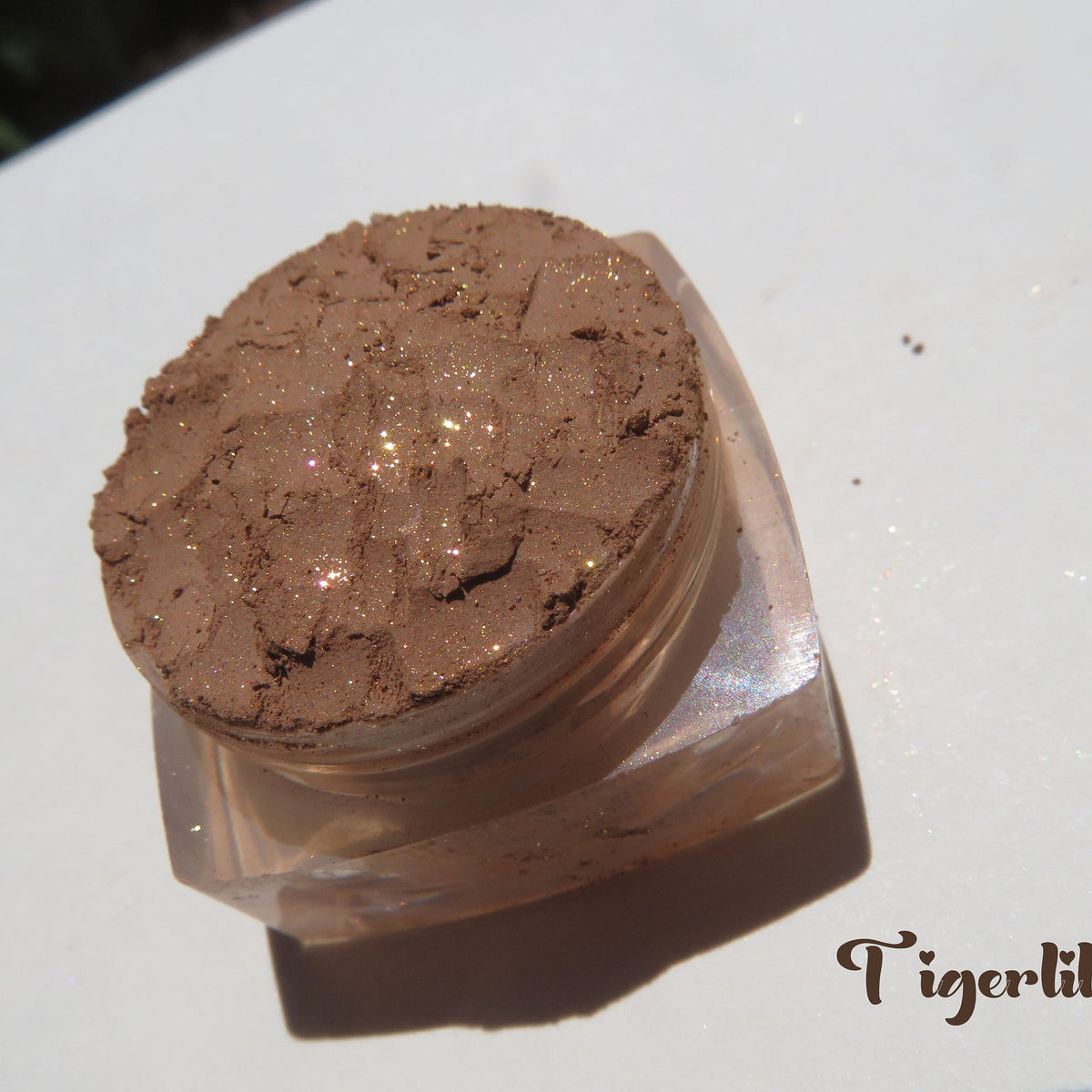 Main product view of Tigerlily Shimmer Golden Brown Loose Powder Eye Shadow - Vegan  Cruelty-Free