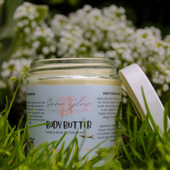 Main product view of Vanilla Bean Vegan Body Butter - Whipped Moisturizer for Eczema  Dry Skin
