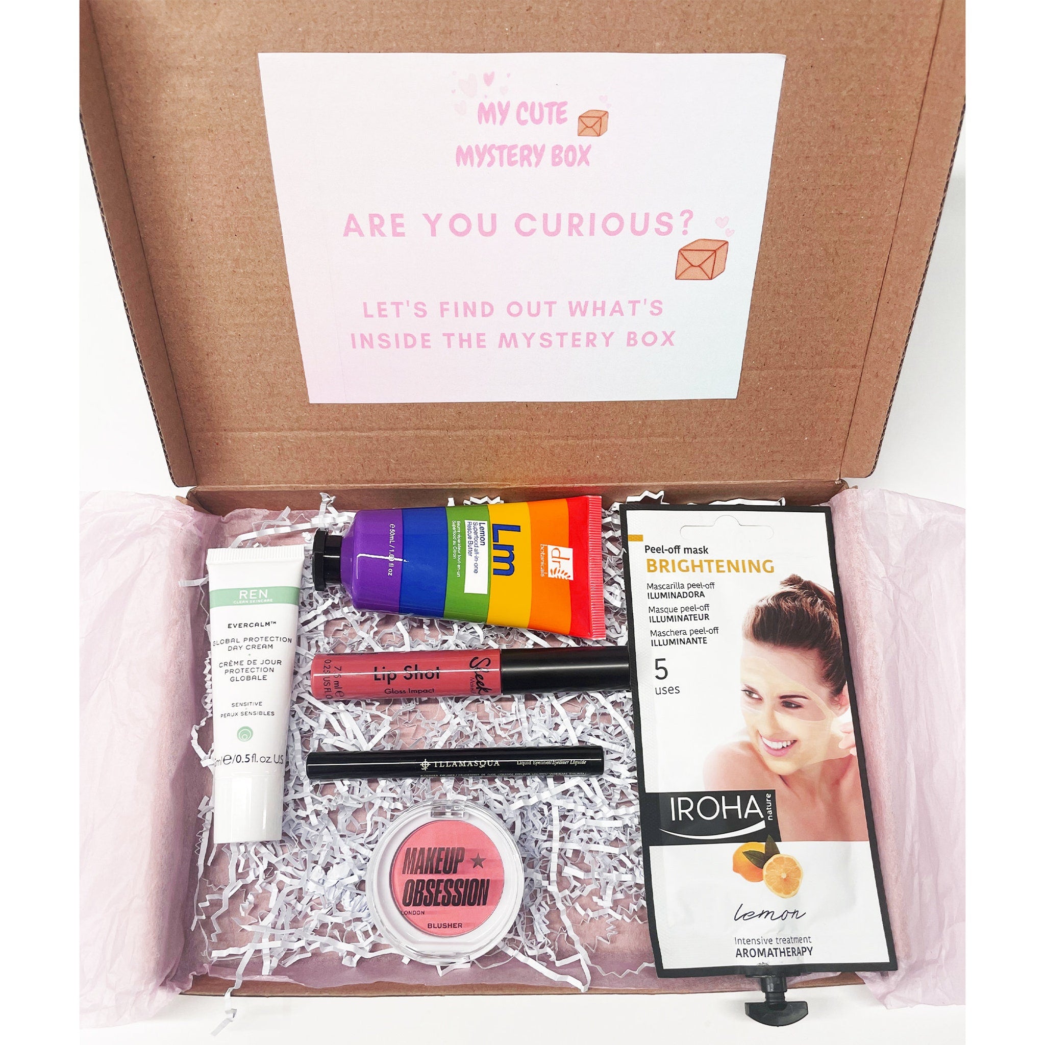Usage example of Valentines Birthday Summer Mystery Gift Box for Her - Makeup  Beauty Hamper