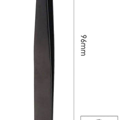 Tweezers black metal angled style with 96mm length measurement