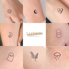 Detailed close-up of 77-Piece Mini Semi-Permanent Tattoo Set  12cm Designs 2-Week Wear Skin-Friendly