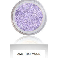 Amethyst Moon pastel purple lavender eye shadow pan with soft matte finish in sleek black compact