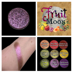 Fox Grape Fruit Moon Eyeshadow in deep purple shade with smooth matte finish, shown in compact case