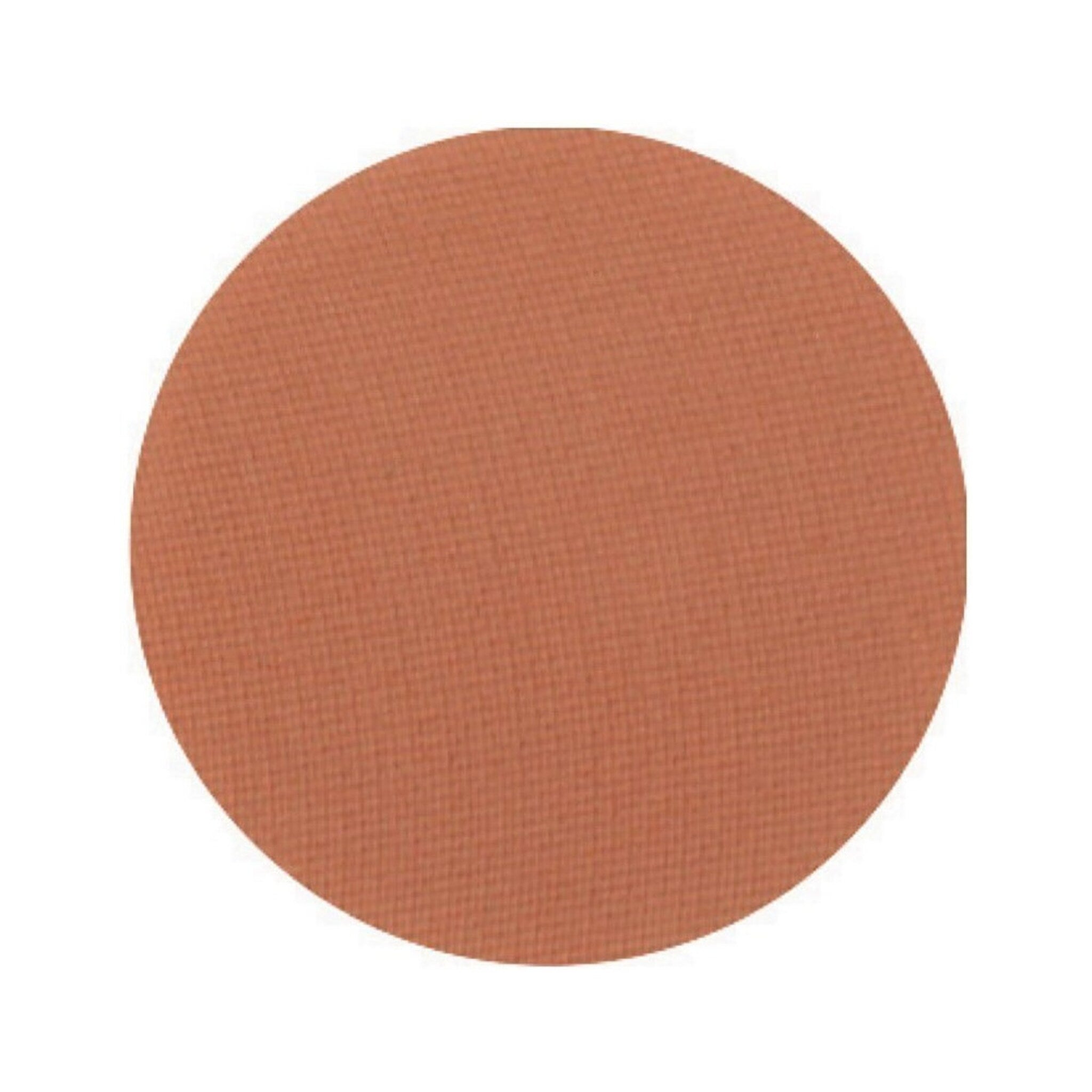 Eyeshadow pan, matte terracotta color with a textured surface, for eye makeup