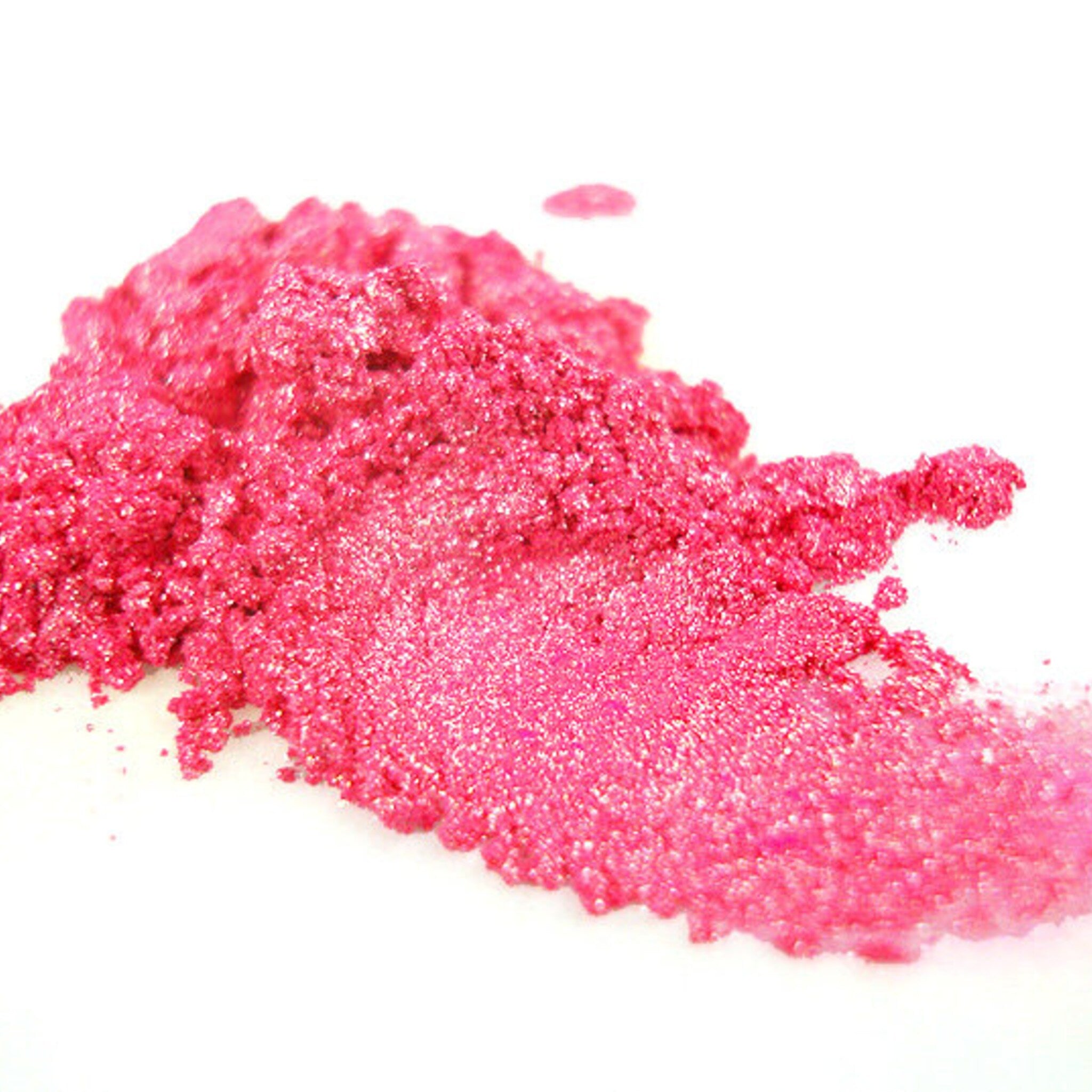 Side view of Miwako mineral eye shadow compact showing pressed powder texture and shimmer finish in palette