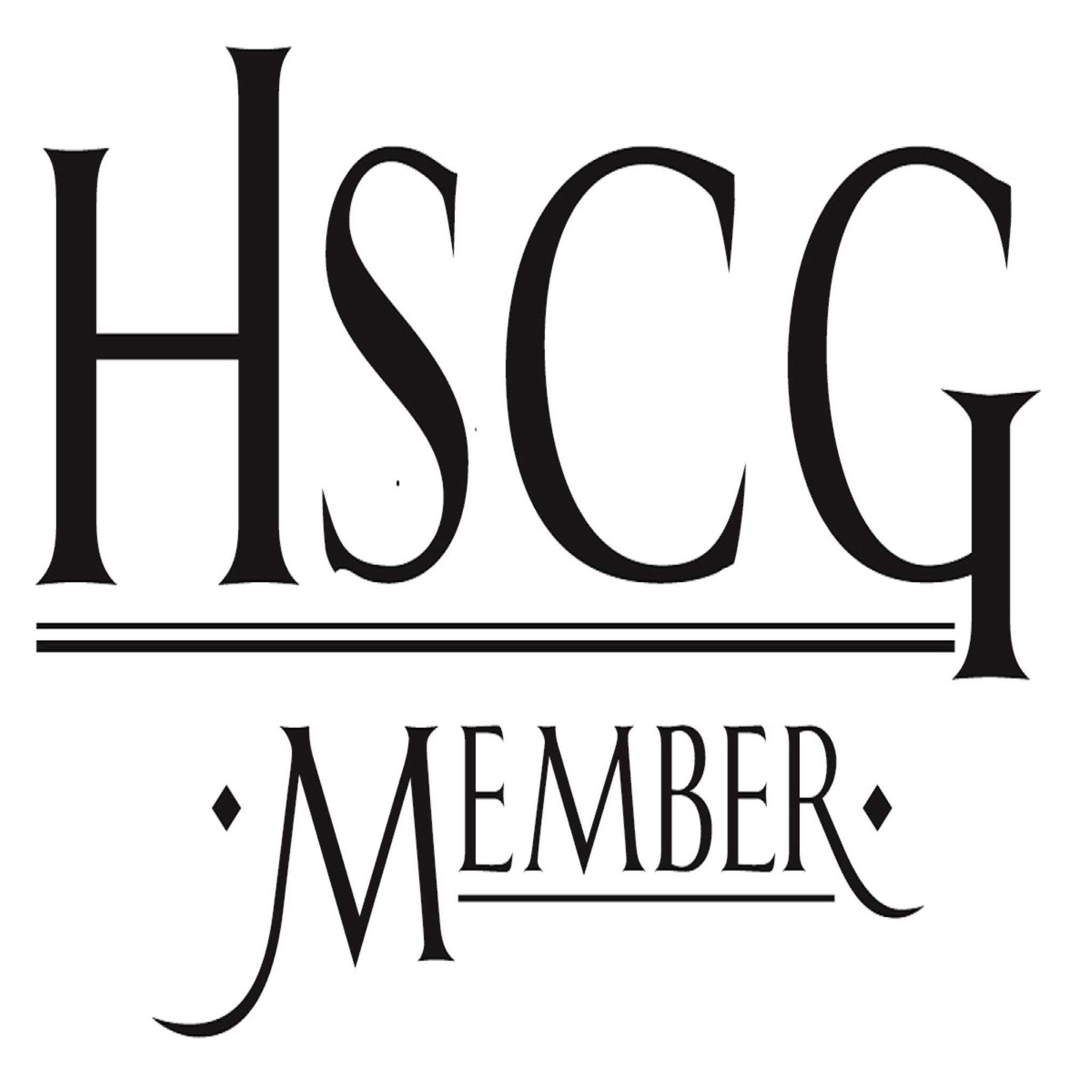HSGC Member logo, black text on white background, serif font, decorative lines