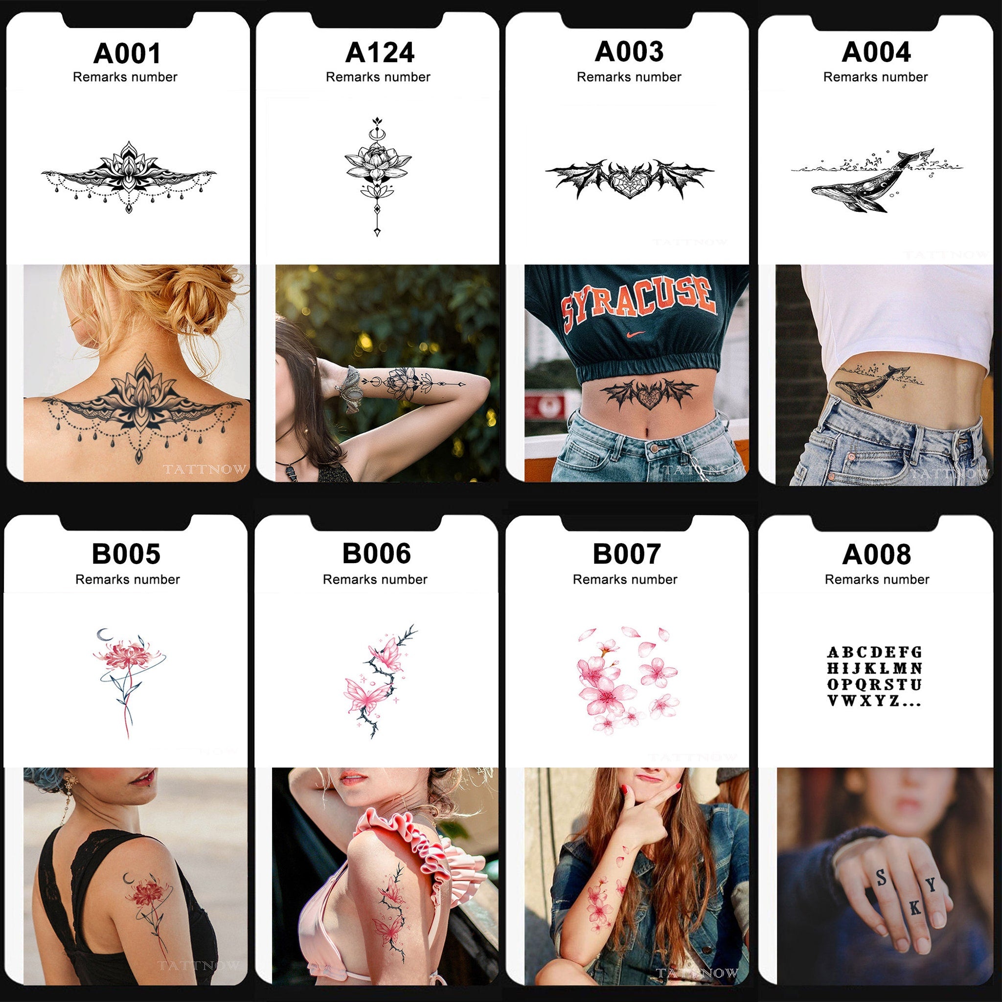 Close-up of semi-permanent tattoo sticker sleeve design with skin-safe ink, measuring 11.1x17cm on forearm