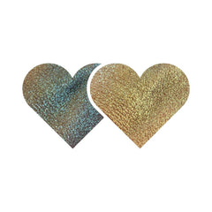 Pressed eyeshadow pan with trichrome chameleon effect shifting between vibrant hues and vegan shimmer glitter.