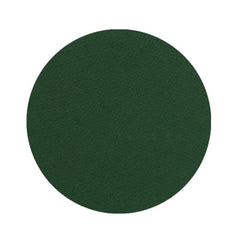 Single pressed matte eyeshadow pan in evergreen shade with smooth pigment surface, 26mm diameter