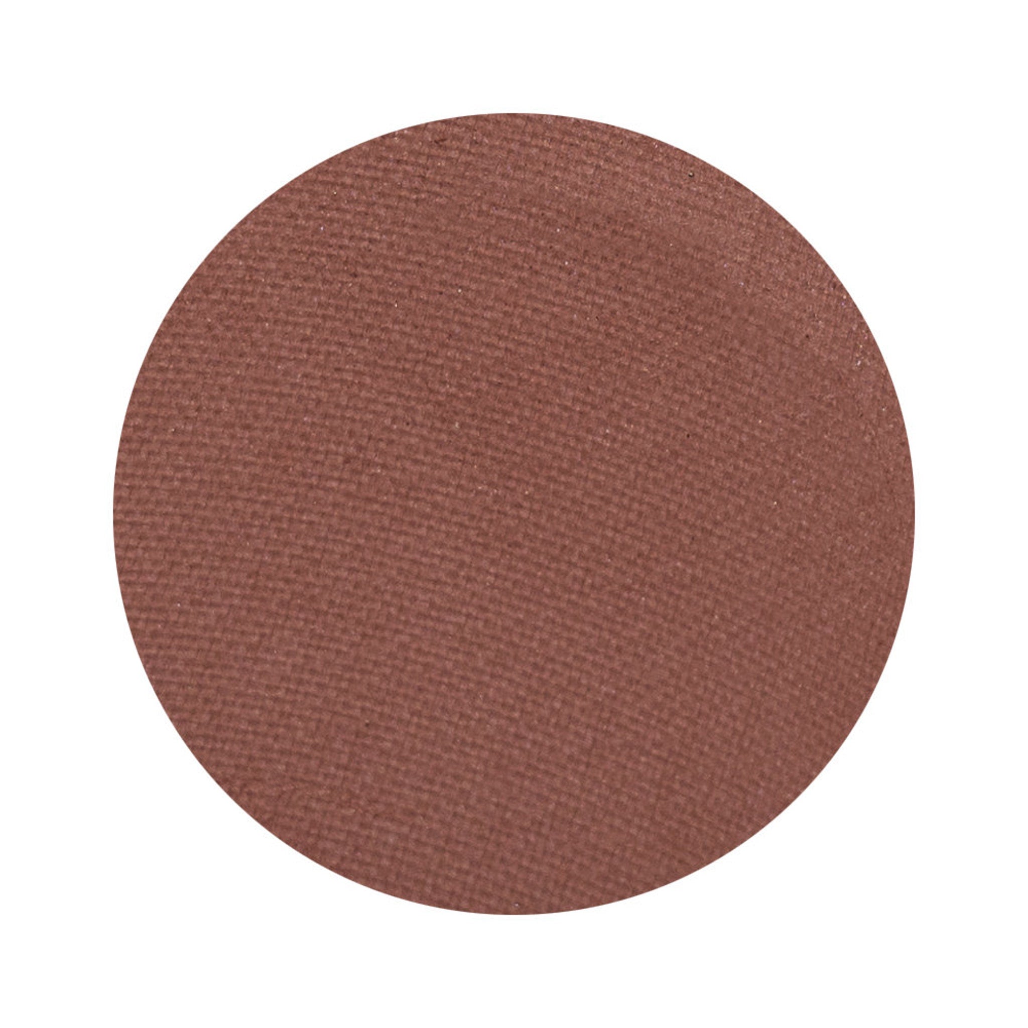 Single matte eyeshadow pan in a neutral shade with smooth pressed powder finish, shown on a white background.