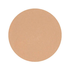 Single matte pressed eyeshadow pan in a neutral shade with smooth texture and round 26mm compact