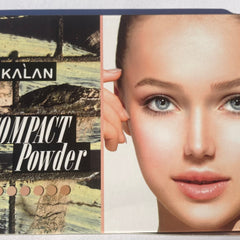 Compact palette of six matte and shimmer powder eyeshadows in neutral brown and taupe tones
