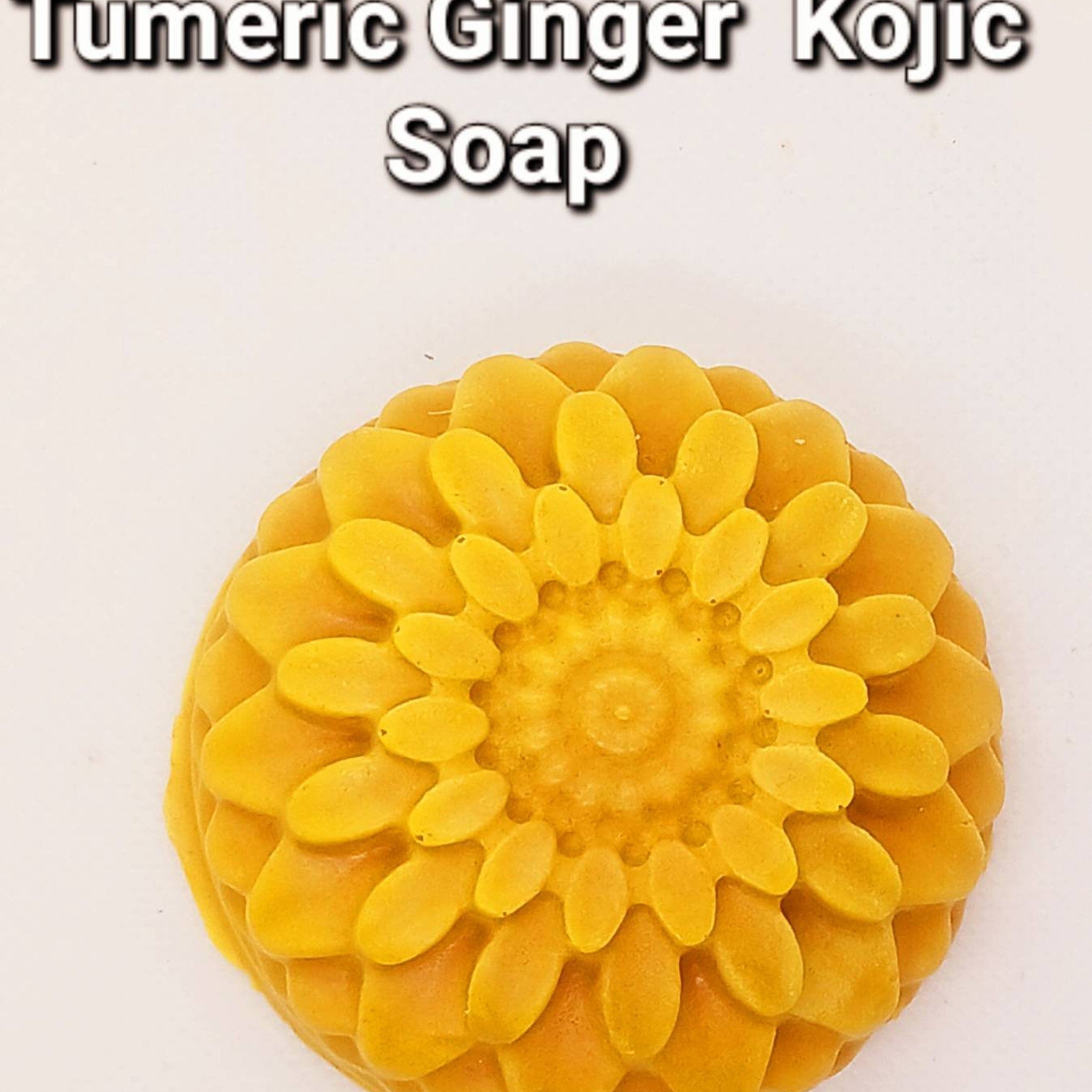 Side view of amber glass jar with turmeric scrub, showcasing golden paste texture and minimalist black label
